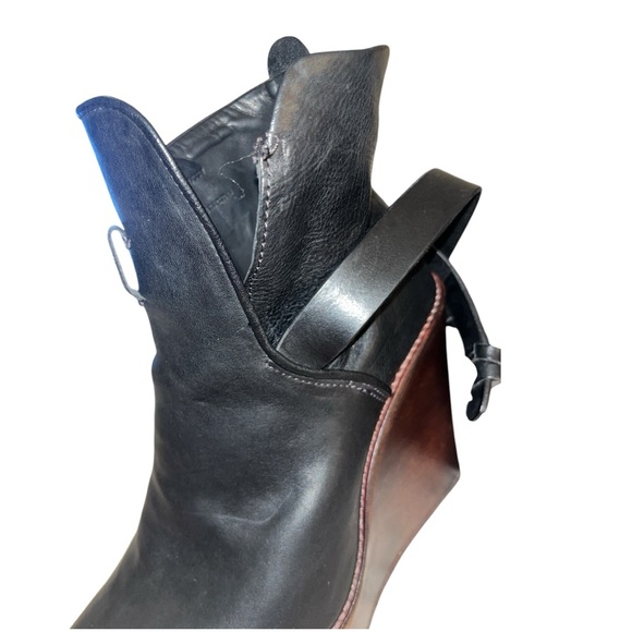 Rag & Bone Black & Brown Emery Wedge Boots- - Picture 12 of 14